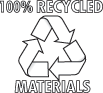 100% recycled materials